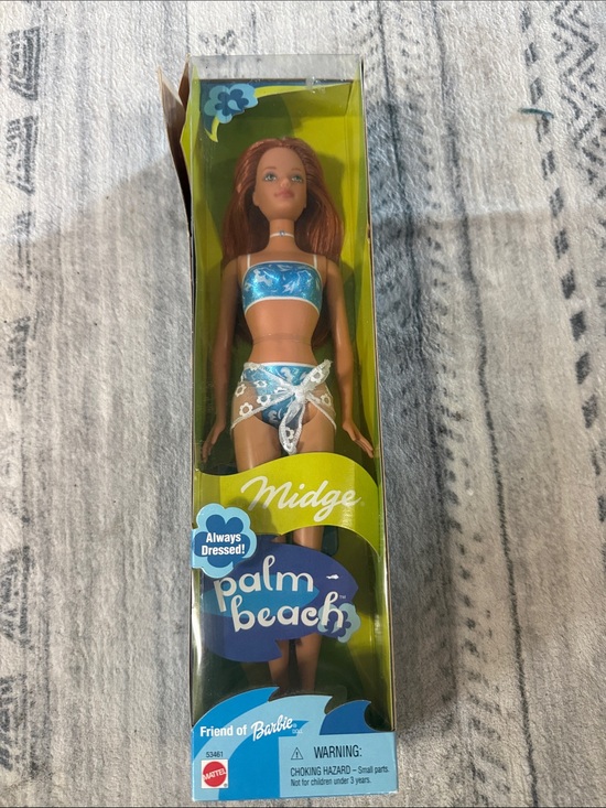 Mattel Other - VINTAGE 2001 Mattel Palm Beach Midge Doll in Blue Floral Swim Set BARBIE